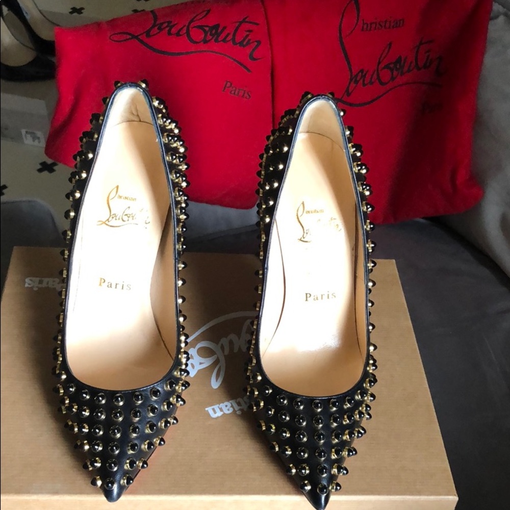 Christian Louboutin Studded Beaded Spiked Heels